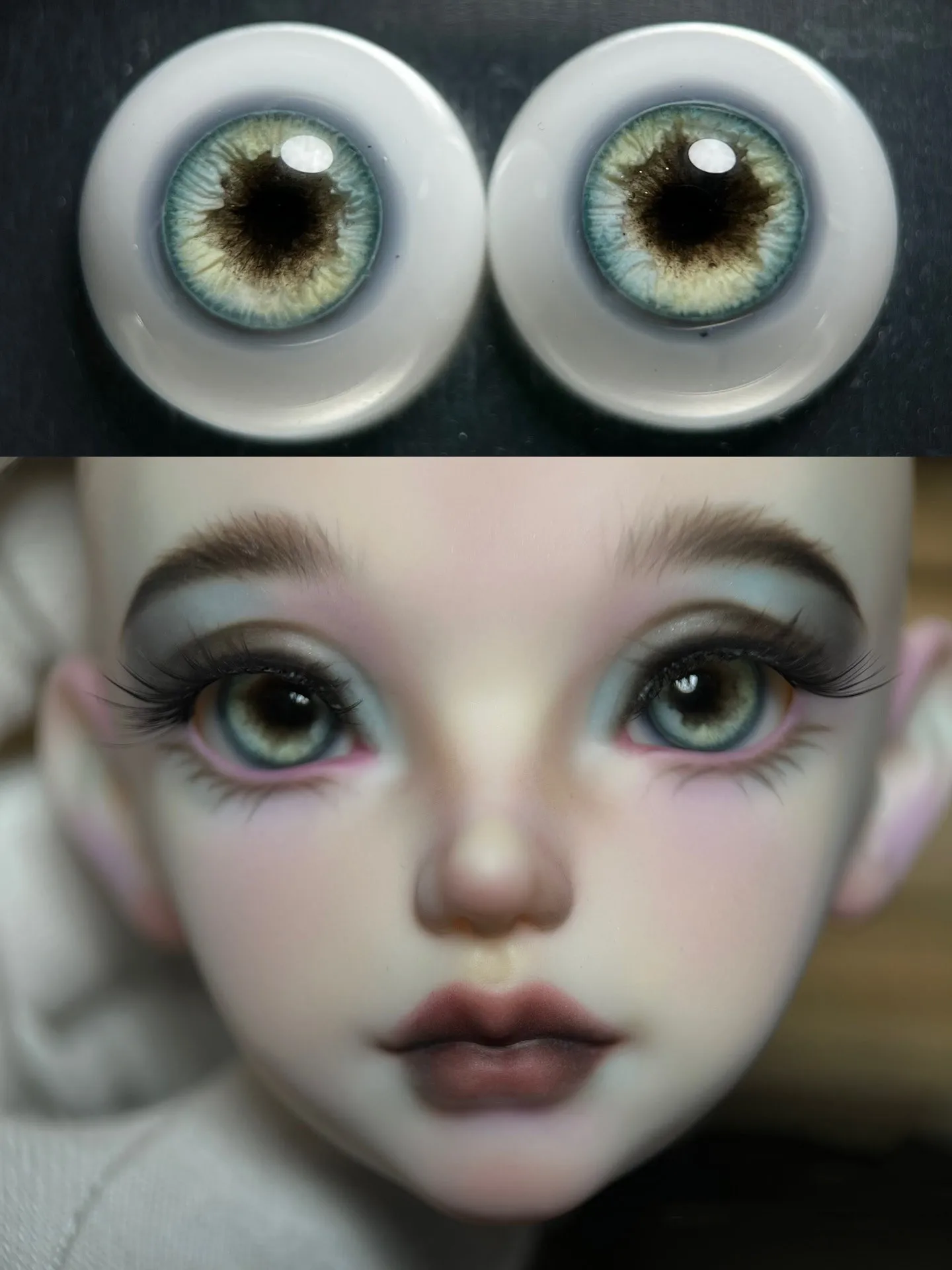 Colori Circle Resin Craft Eyes,Beauty 14mm BJD Doll Safety Eyeball 1 paio