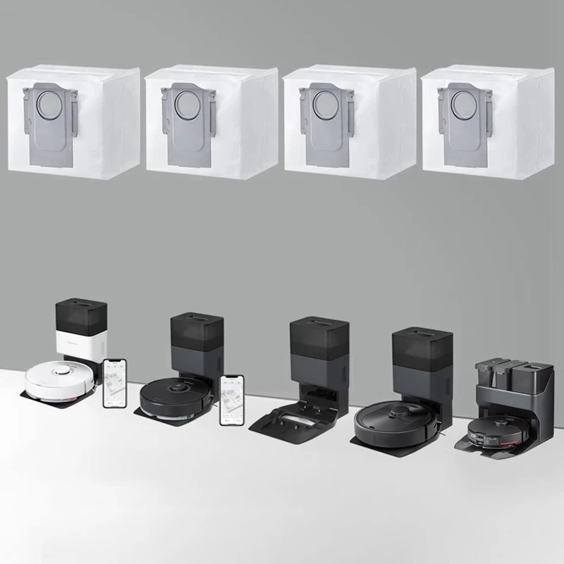 30 pçs saco de pó acessórios de substituição para roborock t8, g10s, q7 max, q7 max +, s7 maxv ultra aspirador de pó robótico