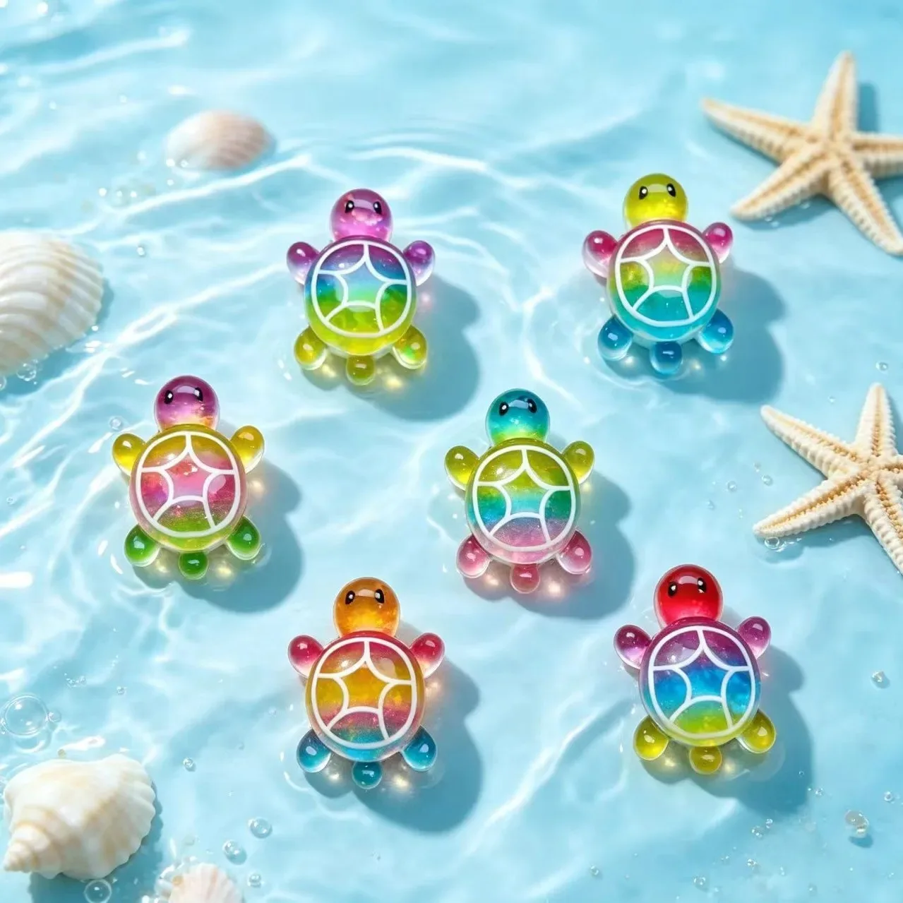 10-100pcs Cartoon Turtle Doll Cute Resin Turtle DIY Craft Fruit Turtle Desktop Decoration Fish Tank Decoration Small Ornament
