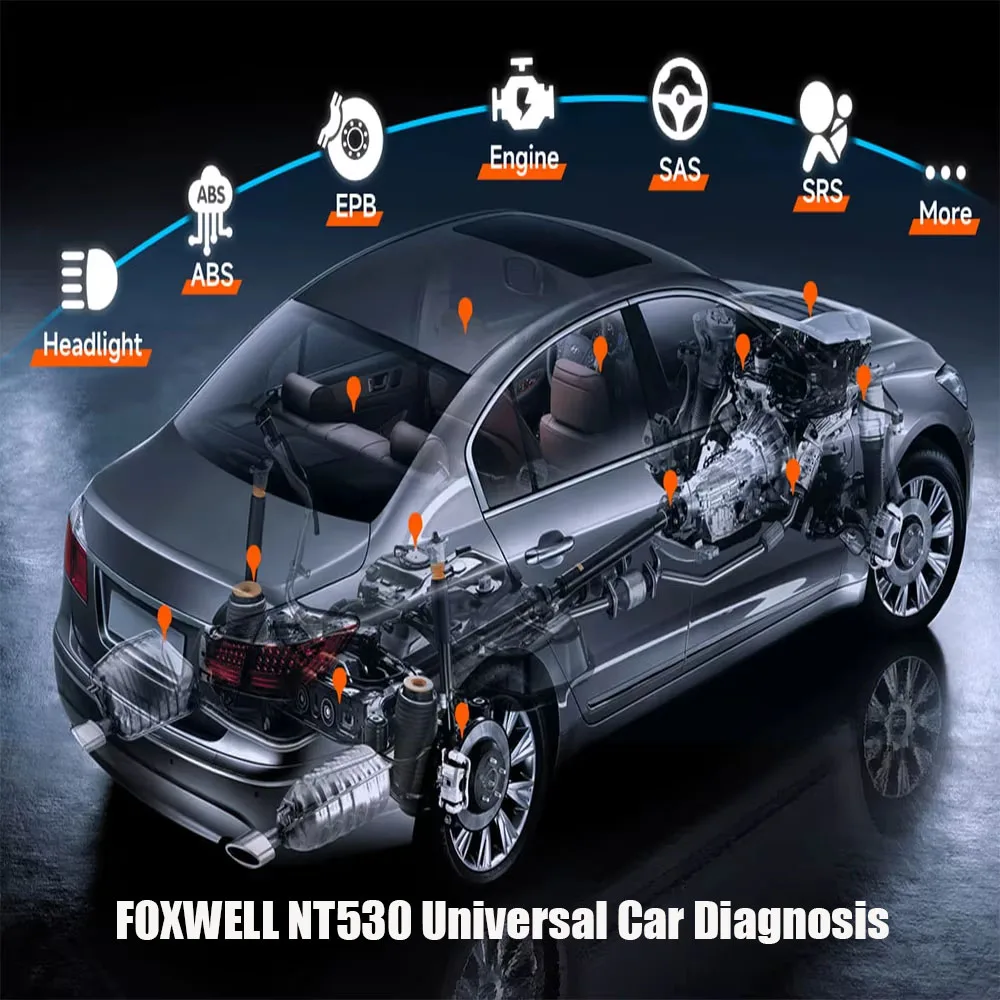 Foxwell NT530 PLUS Universal Car Diagnostic Tools Obd2 Scanner 2026 for Bmw Benz Nissan Porsche Ford Chrysler One Software Free