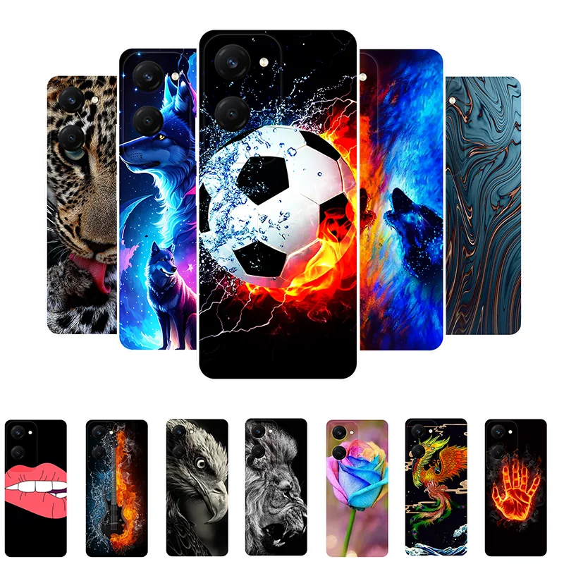For Vivo Y28S 5G Case Football Soft Silicone Back Cases For Vivo Y28S Y 28S Y28 S Phone Cover VivoY28S etuis Fundas