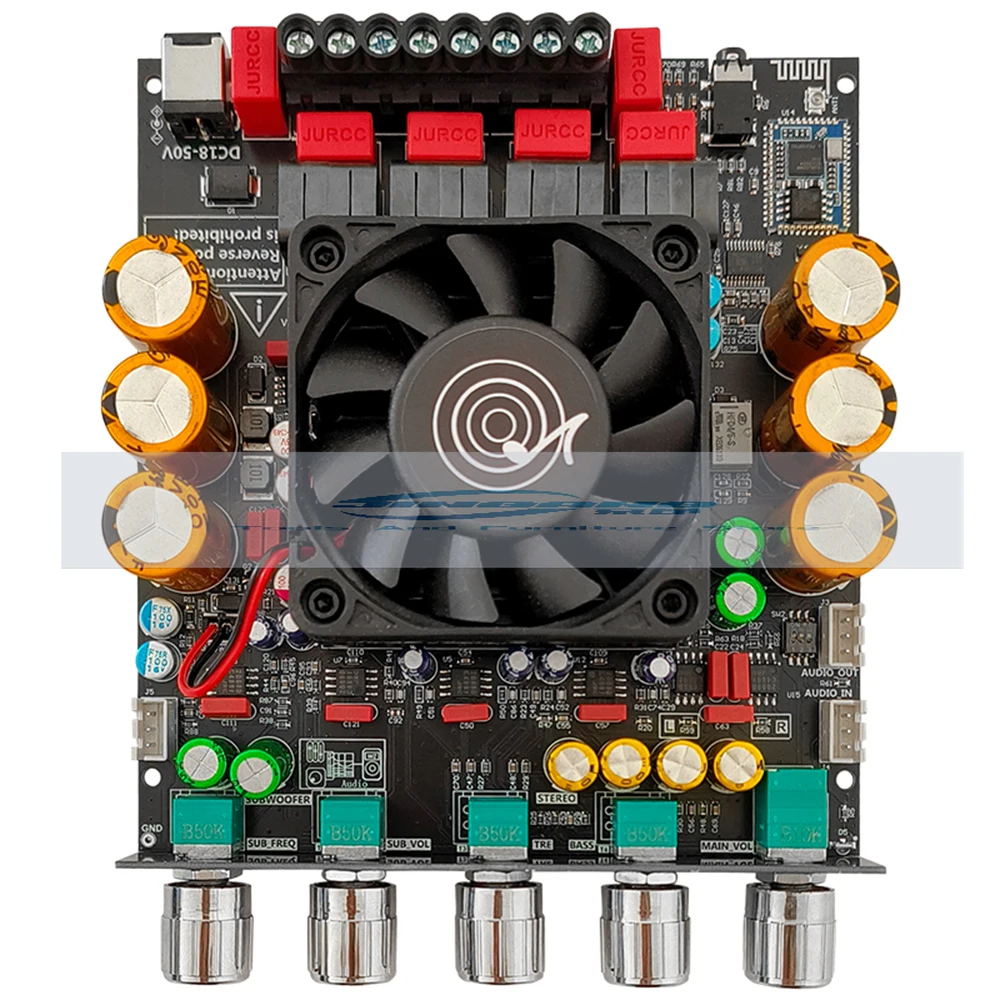 

ZK-APTX3 Bt Amplifier Board 2.1 Channels 300W+300W+600W Chip Amplifier Tpa3255 Subwoofer Theater Audio Stereo Equalizer Amp