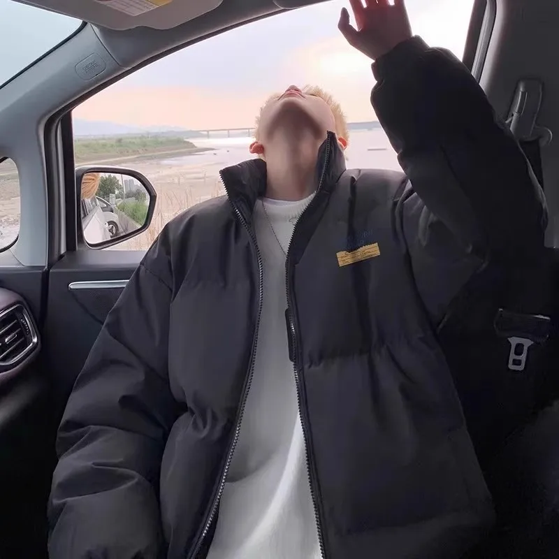 

Extra Large 300 Pou American Sle Collared Cotton Jaet Men's Winter Thiened Loose Casual Warm Trendy Cotton Coat