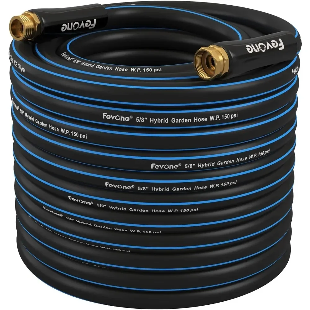 

Garden Hose 100 ft x 5/8", Heavy Duty Water Hose, Fits Hoses/Pipes of All Replacement/Replaceable Parts, Solid Brass