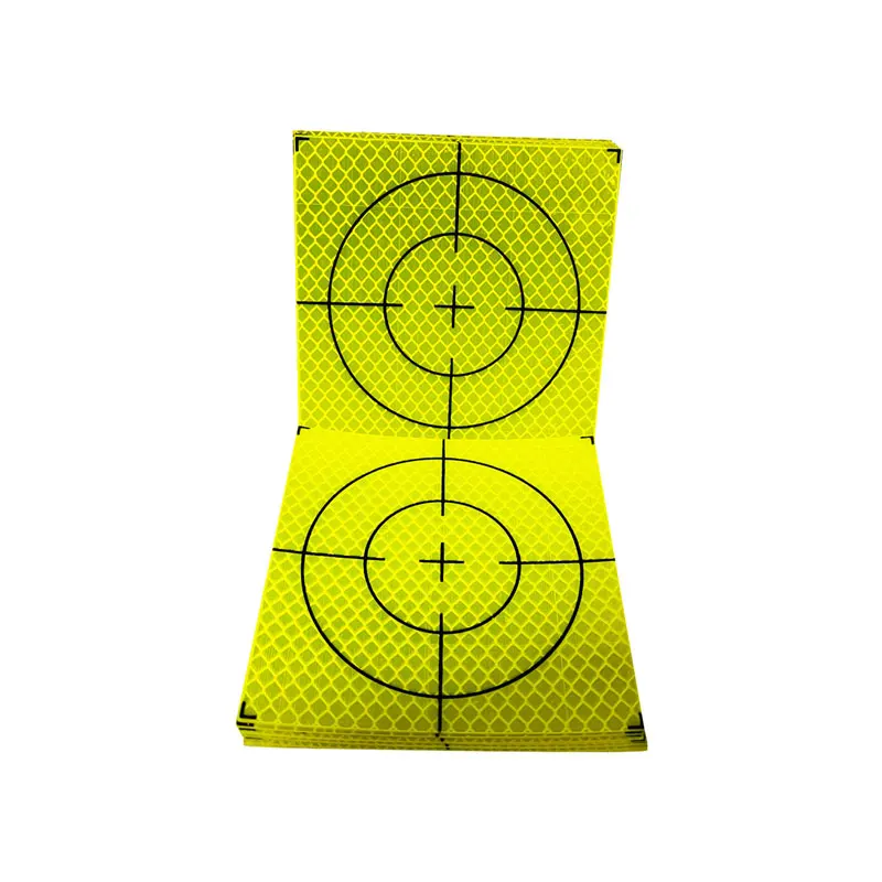 10cm Reflector Sheet For Total Station Survey Geography Fluorescent Green Sheet Reflective tape Sticker  100 * 100 mm 20 100PCS