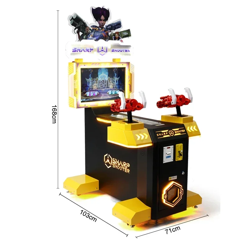 

Wholesale Coin-operated Game Machine Double Simulation Arcade Shooting Game Machine With Flexible Led Lighting