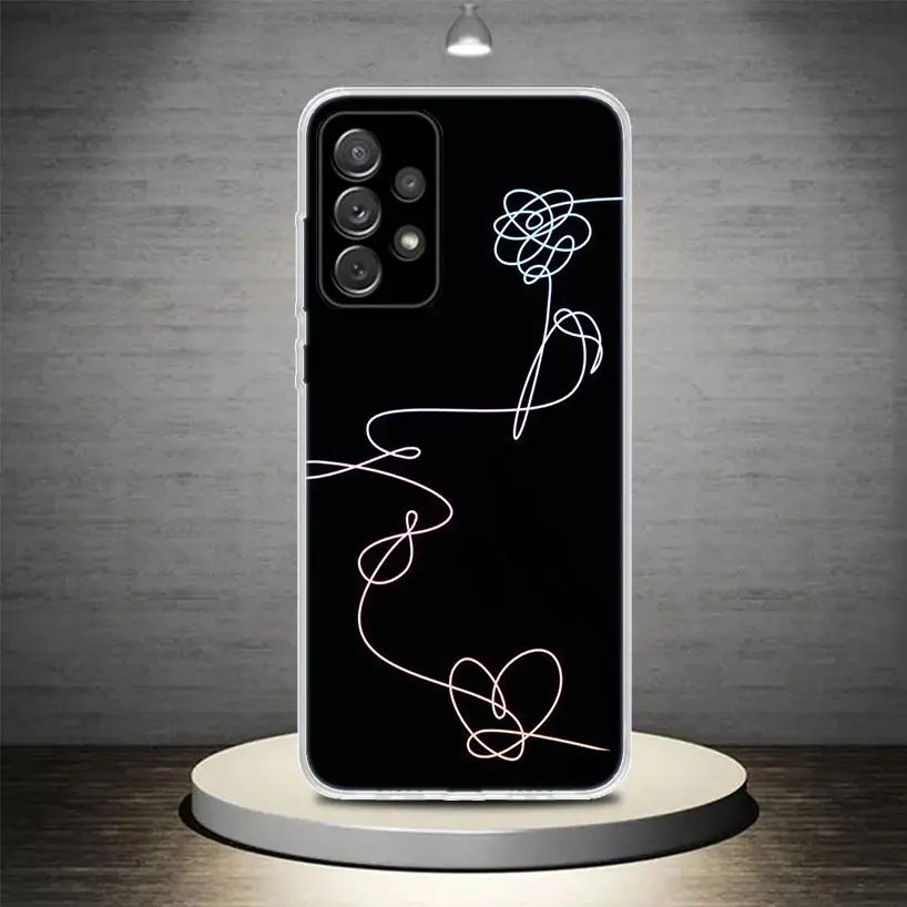 Love Yourself Flower Heart Line Kpop Phone Case Fundas For Samsung Galaxy A51 A50S A71 A70 A41 A40 A31 A30S A21S A20E A11 A10S A