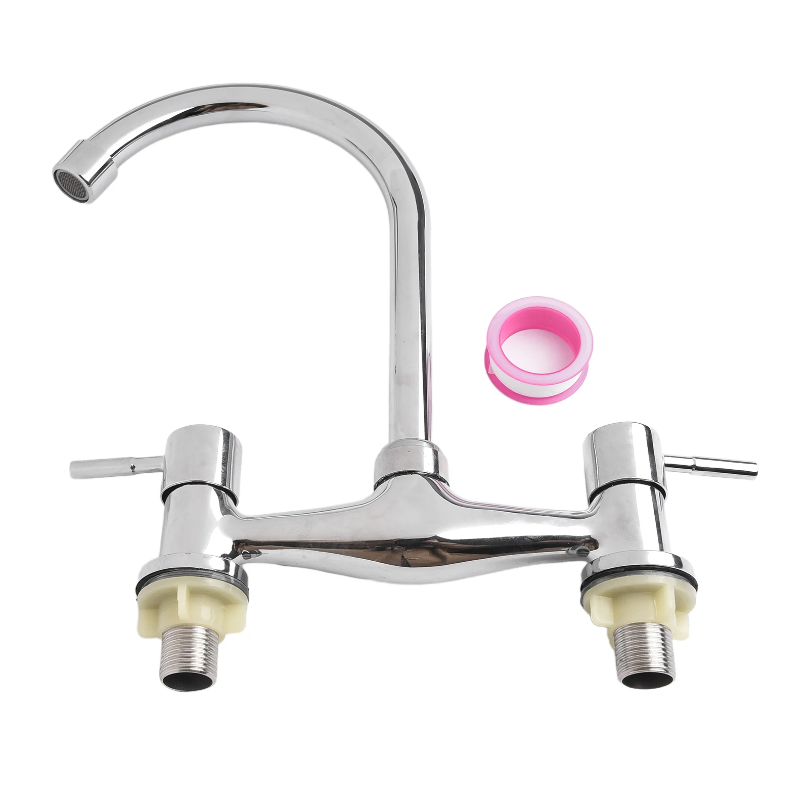 Double Lever Hole Deck Faucet Mixing Faucet Note Package Contents Basin Lever Taps Brass Degree Swivel Spout Basin