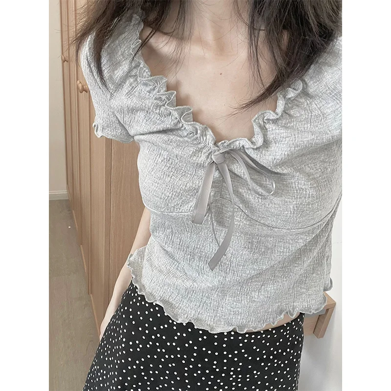 T-shirt unica V-Ne ort Sve Design da donna Sensation Small ence Ele Special Slim oulder ort Sweet And Spic...