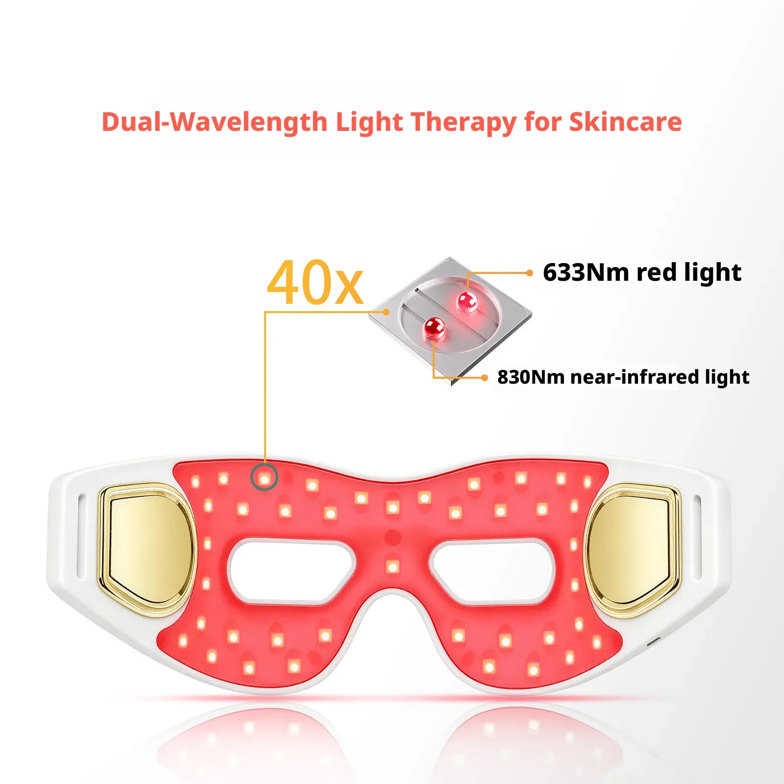 Shineknot Wireless Silicone LED Eye Mask Red Light Beauty Mask Photon Rejuvenation and Beauty Eye Device Eye Beauty Device