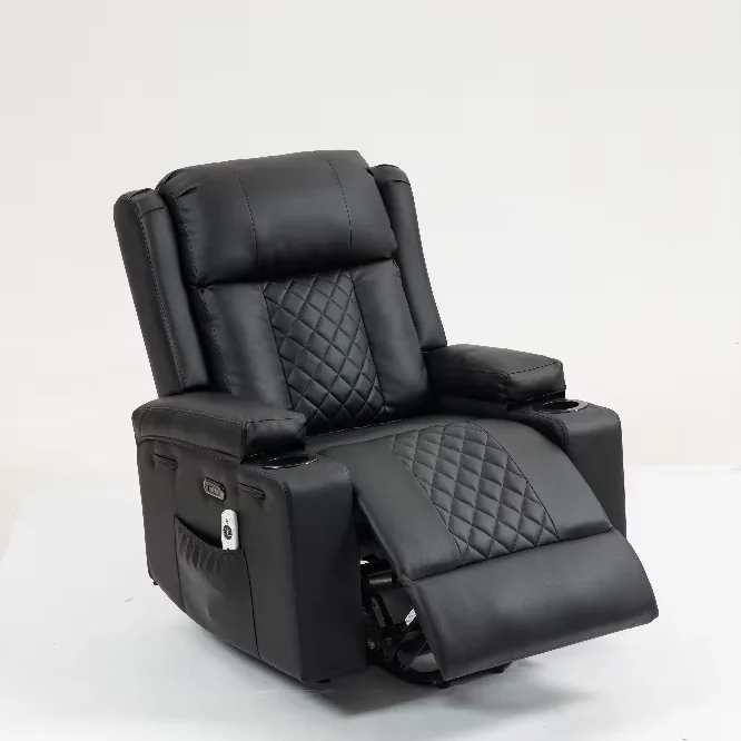 أريكة كرسي كهربائي بمقعد واحد على الطراز العتيق، تسخين تدليك مريح، رفع قابل للتعديل لكبار السن قابل للتمديد #4