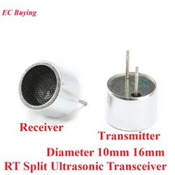 10pcs/1pc RT Split Ultrasonic Transceiver Transmitter and Receiver 40khz Ultrasonic Sensor Probe Diameter 10mm 16mm