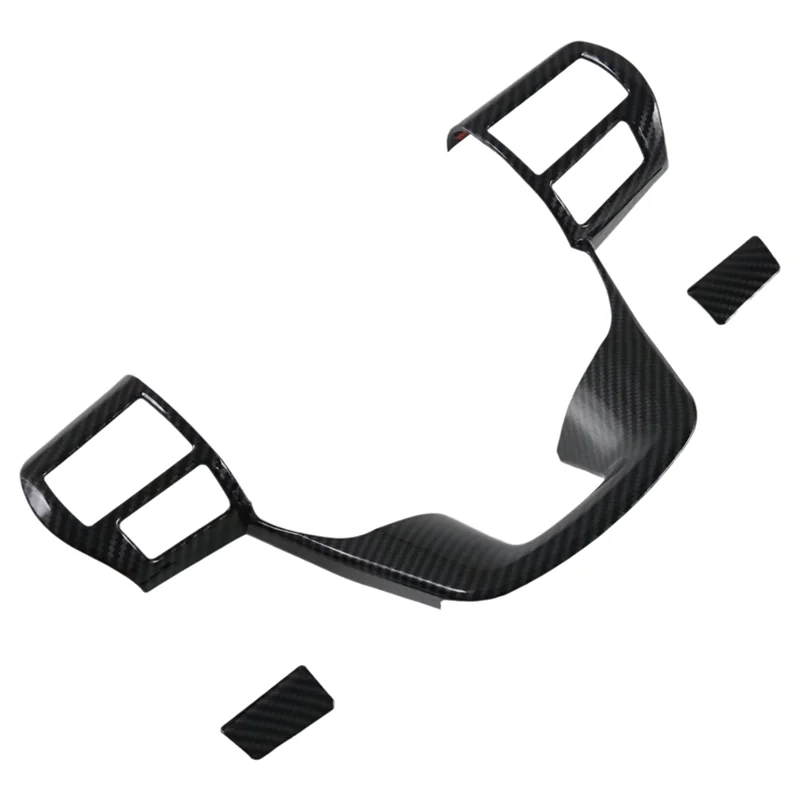 Para Toyota Fortuner Hilux 2024 ABS fibra de carbono protector para volante de coche molduras de Marcos decoración accesorios interiores-N25R