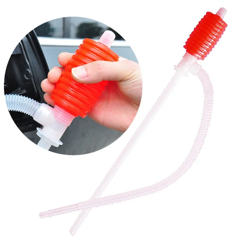 2Pcs Car Motorcycle Oil Gasoline Diesel Transfer Sucker Hand Pump Manual Siphon Suction Water Pump Car Fuel Oil Transfer Tools