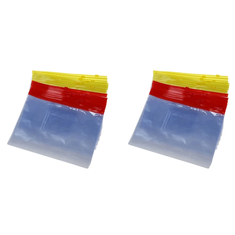 

40Pcs Plastic Slider Zip Lock Bags Files Holder For A5 Paper