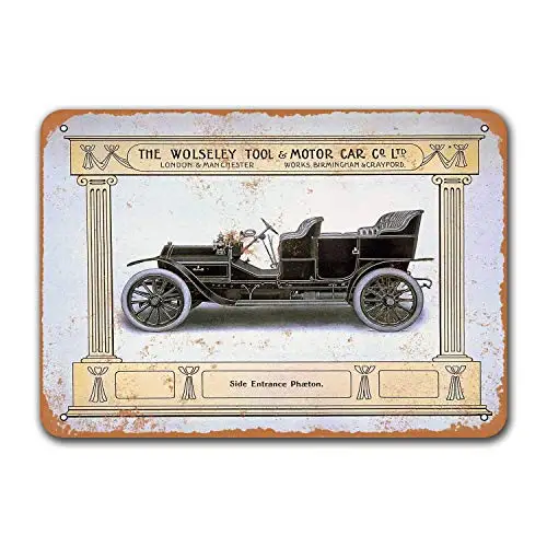 Grage Man Cave Sgins Tin Signs Cars Metal Vintage 1912 Wolseley Home Office Bar Poster Coffee Club Wall Decor Dorm Game Room 12