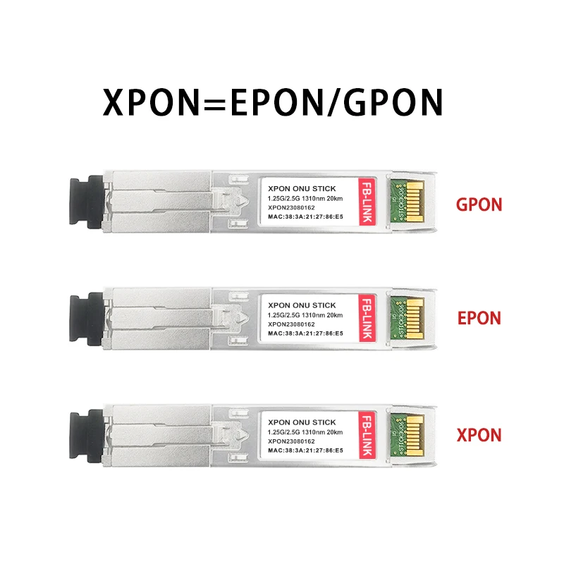 Imagem -02 - Xpon-epon Epon Epon com Mac Pppoe Ipower Conector sc dm Xpon = Epon Gpon 1310nm 1490nm Olt Onu 1.25g 2.5g