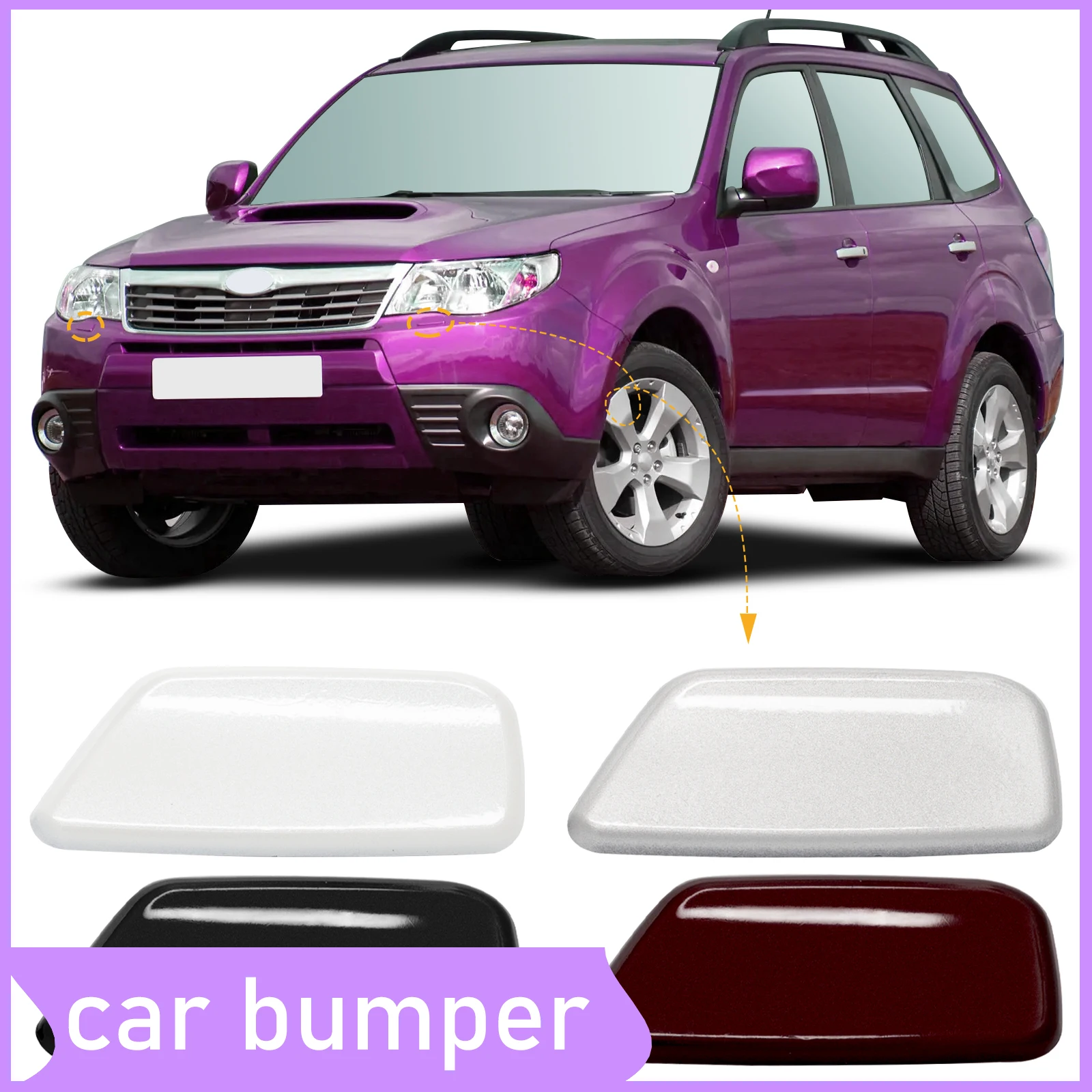 

Front Bumper Headlight Headlamp Washer Jet Spray Nozzle Cover Cap For Subaru Forester 2009-2012 Left Right 86636SC030 86636SC020