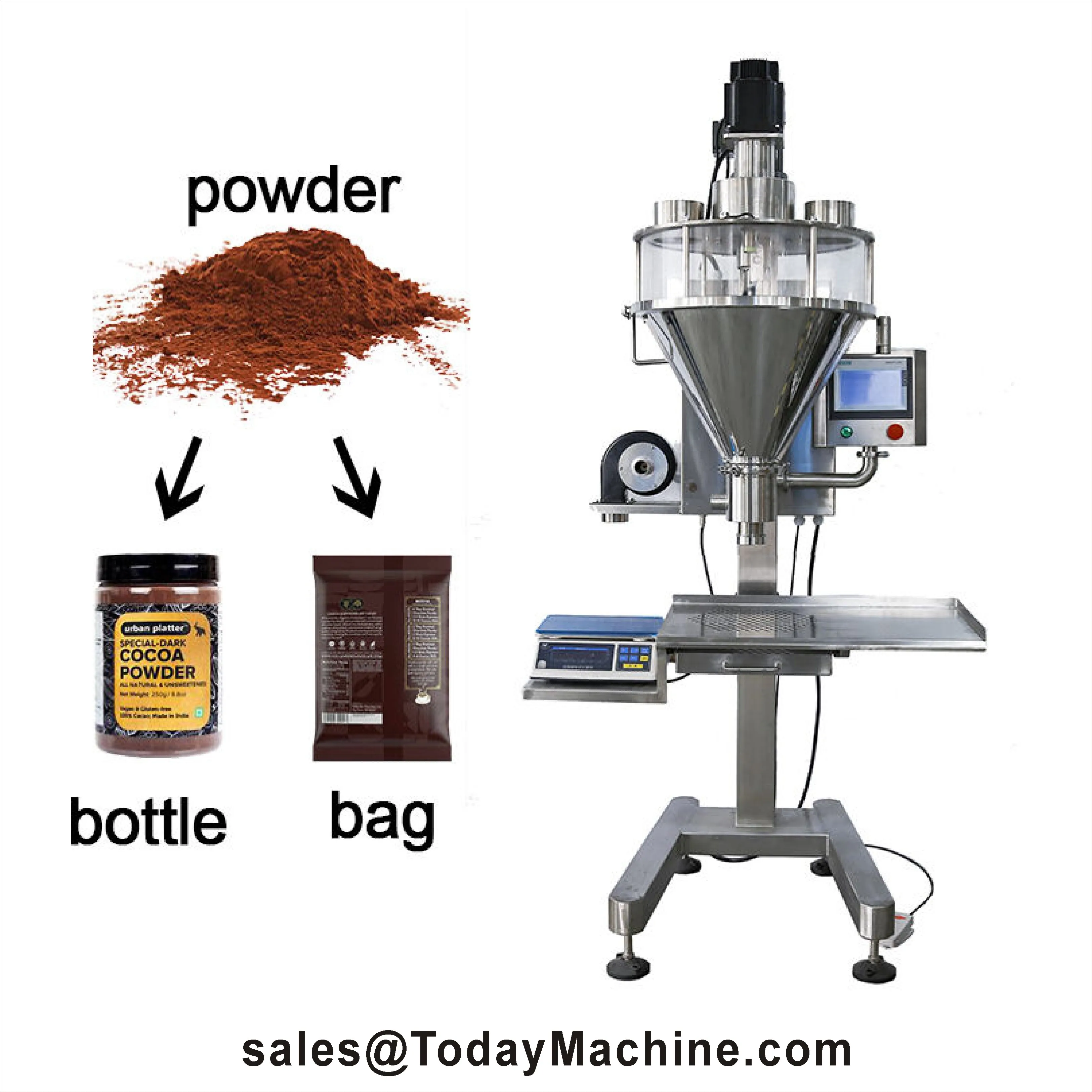 0.2-1g Semi-auto High Precision Lab Powder Filling Machine Chemical Powder Dispenser 5kg Food Flour Weighing Filling Machine