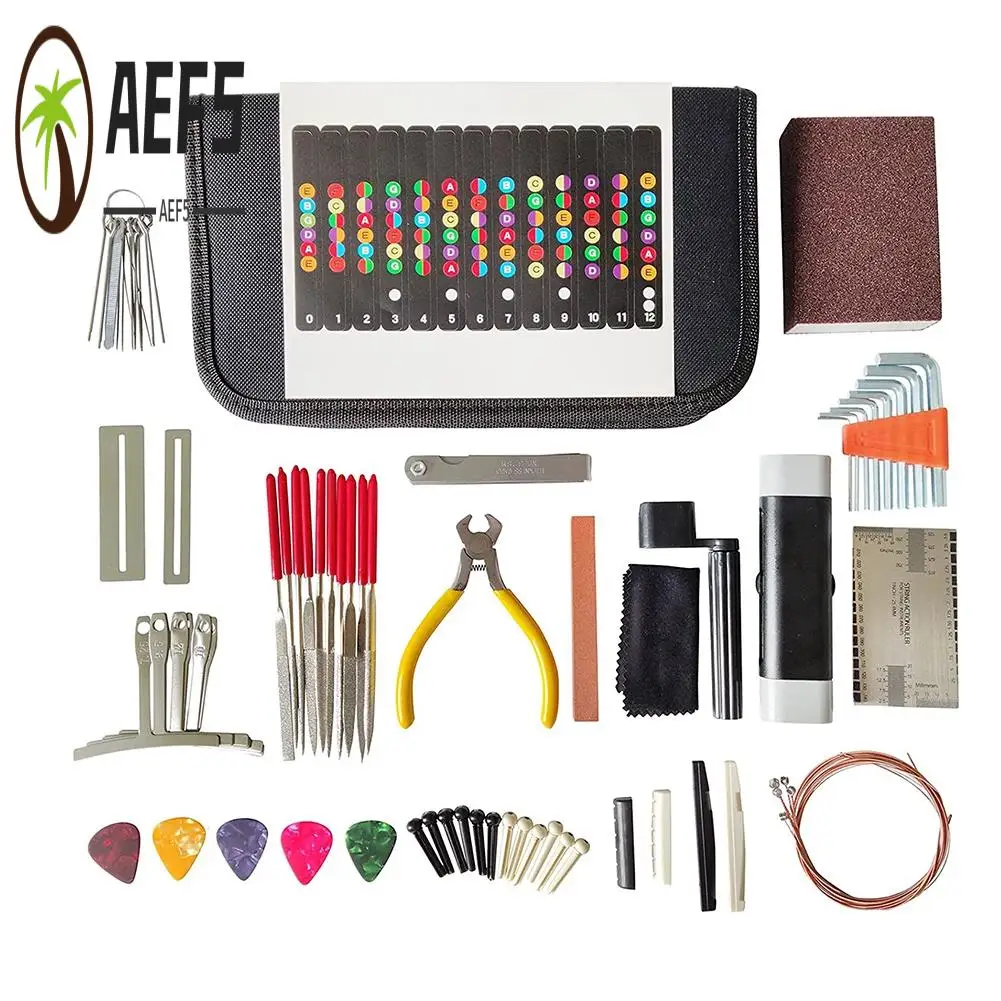 

AEF5-67PCS Guitar Tool Kit For Set Up,Intonation Adjustment And Repair, Guitar Maintenance Kit For Guitar Bass And Ukulele