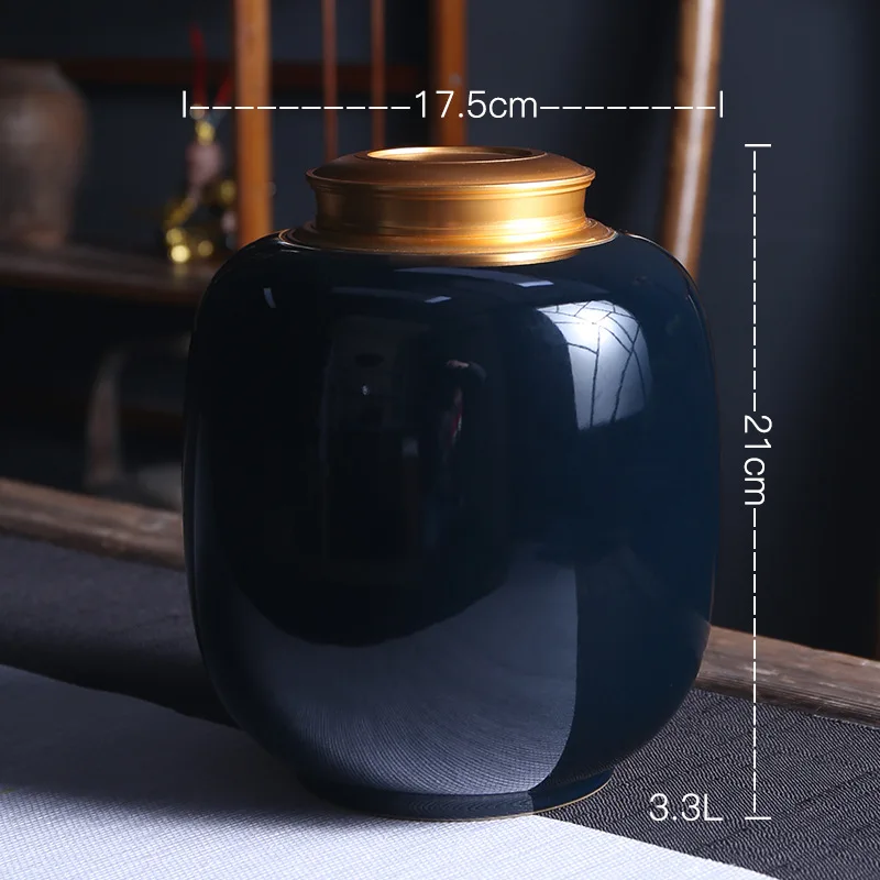 

Ceramic Tea Caddy Storage Tank Sealed Jar Candy Jar Tea Box Sugar Bowl Tea Organizer Home Food Container Decorative Jars Tea Can