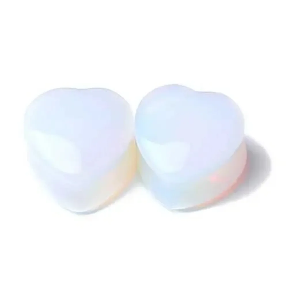 Heart Shape Stone Ear Plugs 6-16mm 2pcs