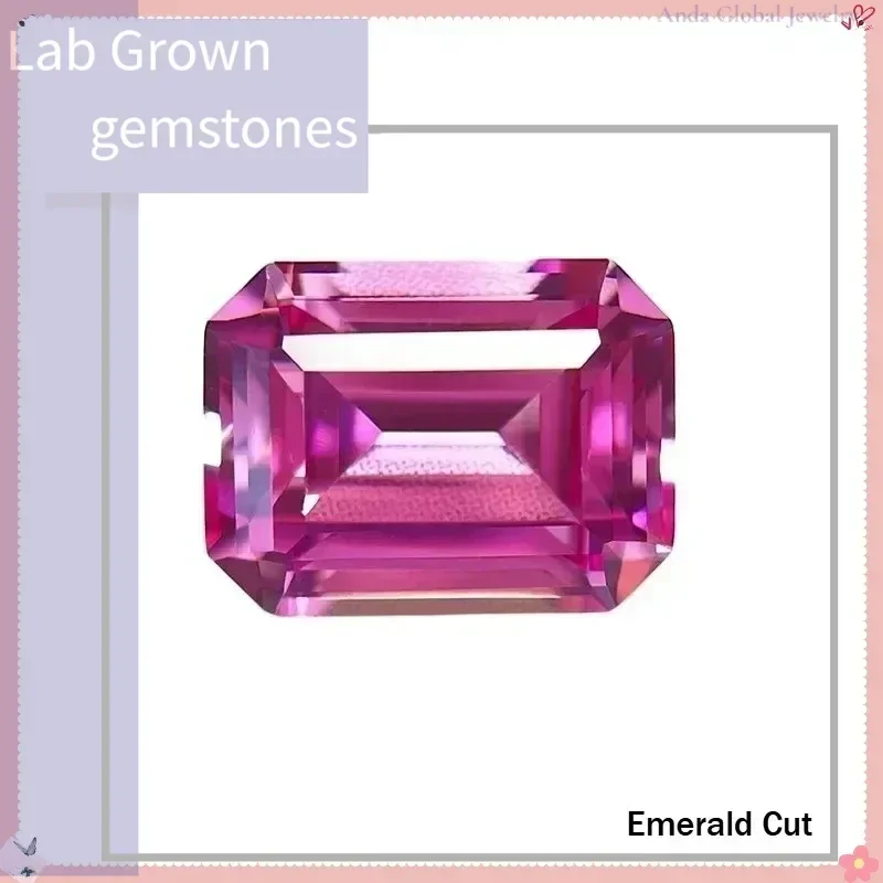 

M-Pink Color Lab Grown Sapphire for Jewel Making DIY Ring Necklace Earrings Main Materials with GRA Certificate Daily Matching