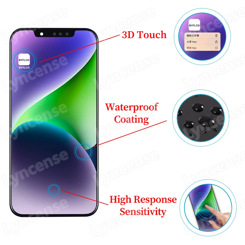 Choice Pantalla For iPhone 14 Plus LCD Display Incell With 3D 14 Plus OLED Touch Screen Digitizer Assembly Replacement Parts