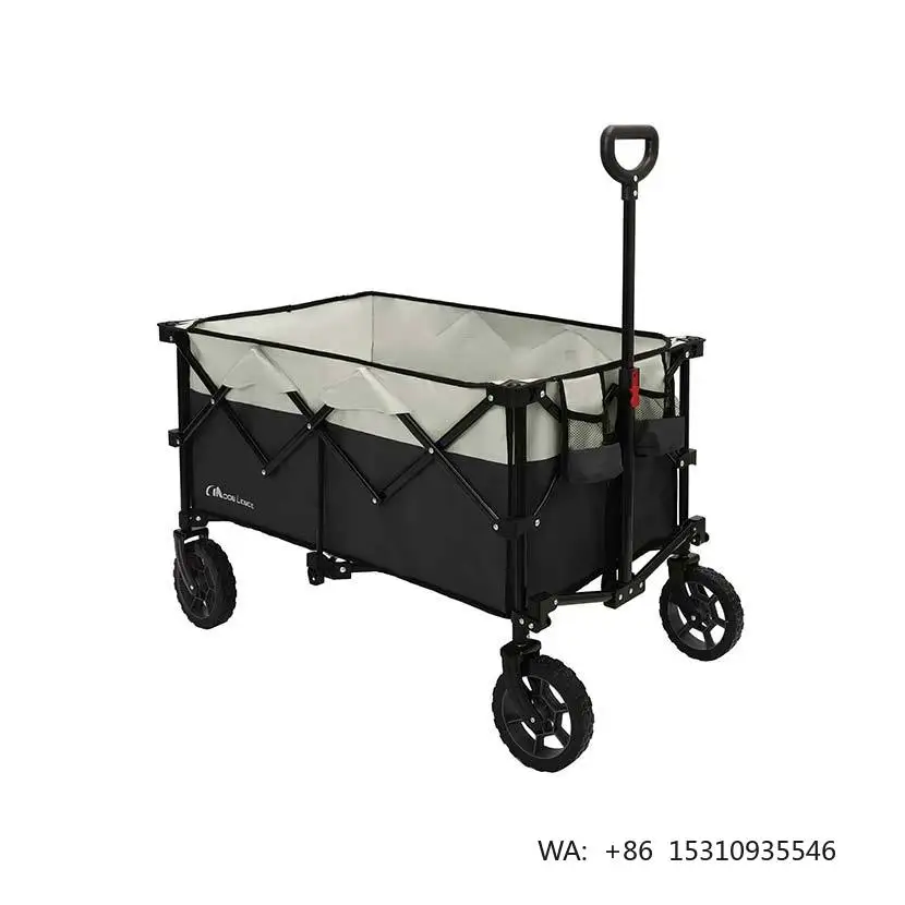 Portable Garden Cart Folding Camping Shopping Trolley Collapsible Utility Wagon Camping Trolley