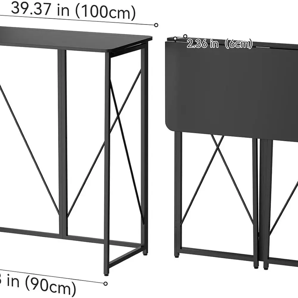 مكتب مدمج 39 قابل للطي للمكتب المنزلي، مكتب قابل للتعديل لاستخدام جهاز المشي