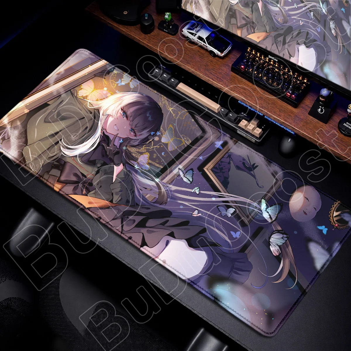 XXL Büro E-Sport Spiel Kreativer Farbiger Tischunterlage 900x400mm Virtual Idol Mauspad Vtuber Juufuutei Raden Japan Anime Mauspads – Detail 9