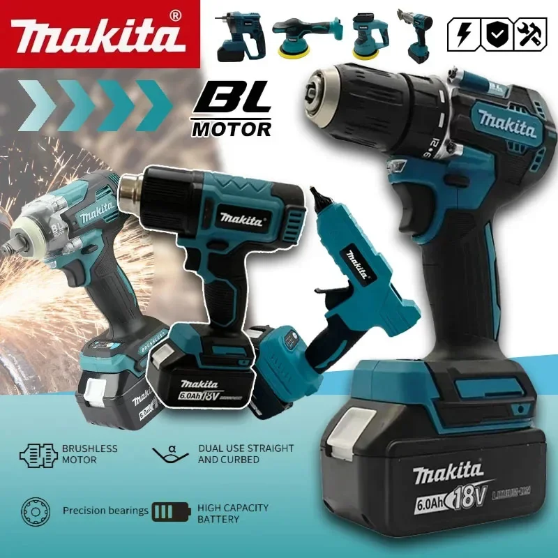 

Ударный шуруповерт Makita, аккумуляторная отвертка, электрическая сабельная пила, различные модели портативных беспроводных электроинструментов