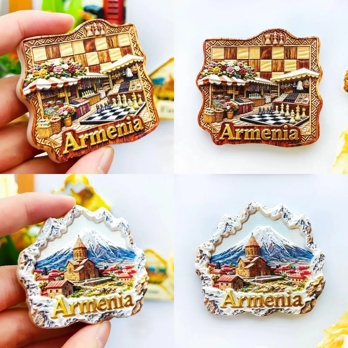 Armenische 3D-Kunst-Kühlschrankmagnete, Reise-Souvenir-Kühlschrankmagnete, dekorative Kühlschrankmagnete