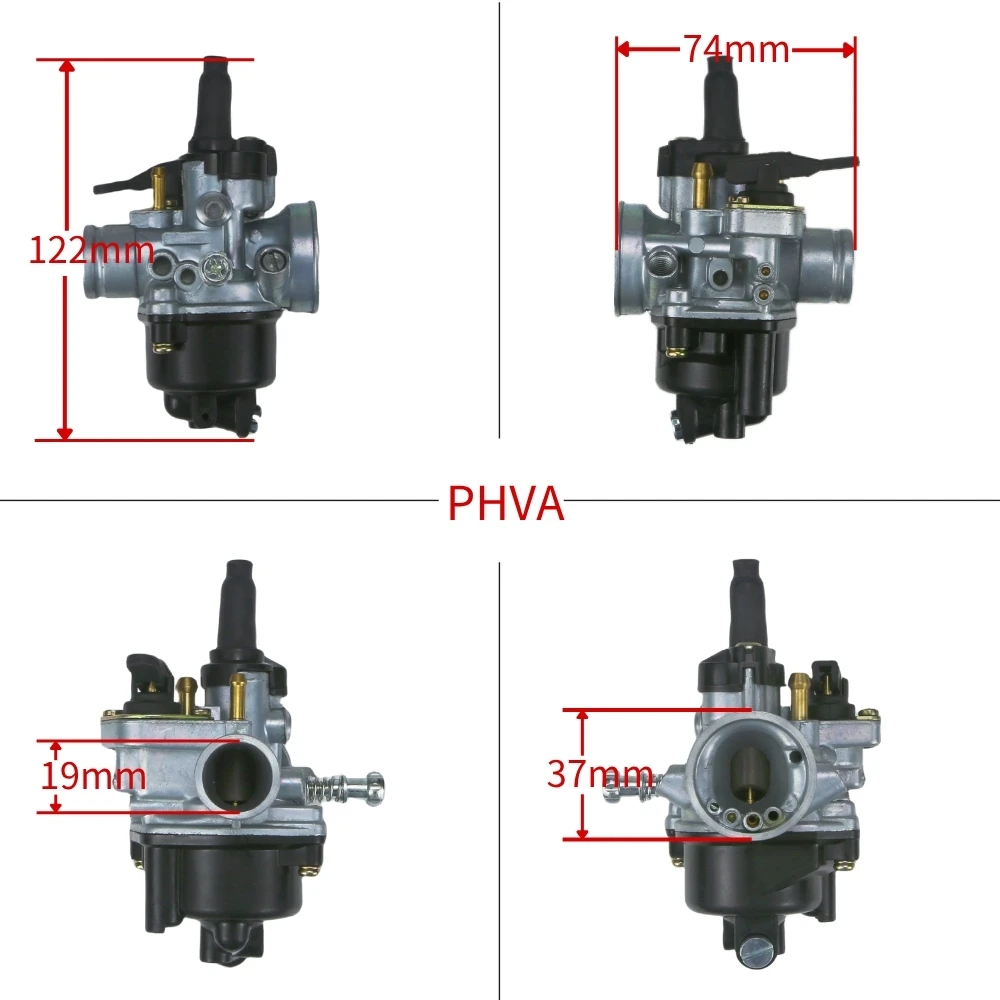 2-Stroke 17.5mm Manual Choke Dellorto Allpro PHVA MBK Booster Scooter Moped Dirt Pit Bike Motorcycle Carburetor
