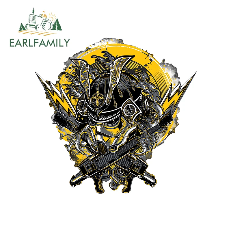 EARLFAMILY Samurai Stgyle Hanako Peeking Car Stickers Funny Anime Graphics Design Decals Waterproof Helmet Car Door Protector