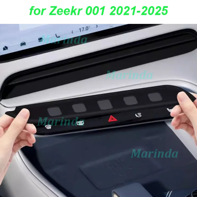 

Car Central Air Conditioner Button Silicone Trim for Zeekr 001 2021-2025 Air Conditioner Button Panel Cover Interior Accessories