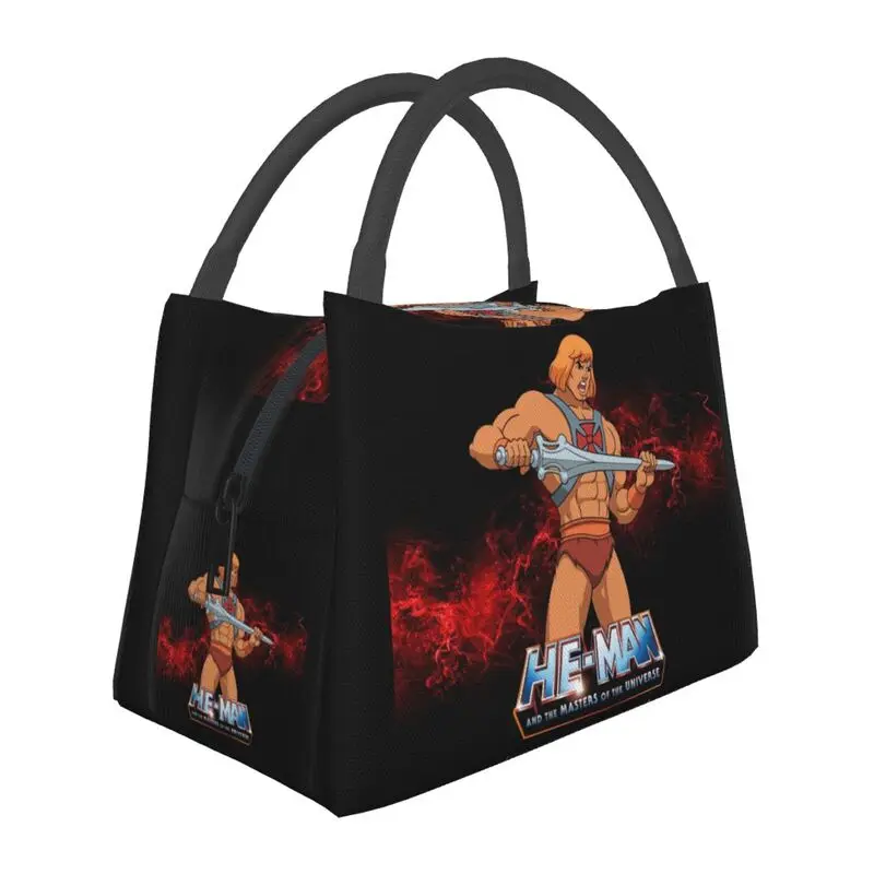 

Пользовательские сумки для обеда He-Man Masters Of The Universe для мужчин и женщин, теплый изолированный ланч-бокс для офисных путешествий