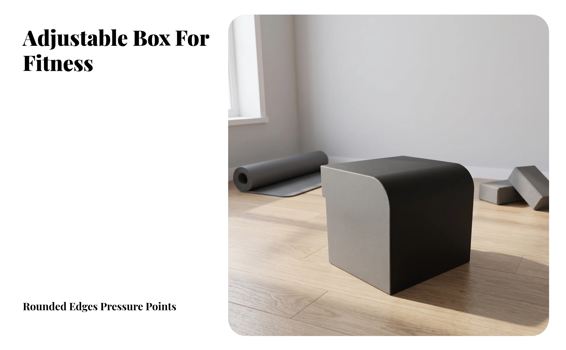 Hip Thrust Box with Padded Top Compact Hip Thrust Box Fitness Equipment Anti-Slip for Home Gym