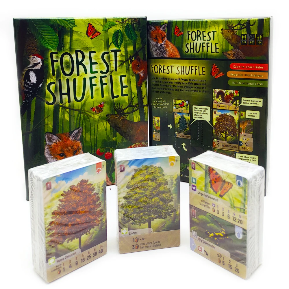 

Туристическая игра Pier Forest Shuffle, английская версия, настольная игра Forest Shuffle, карточная карта, многопользовательская игра, повседневная игра Pixies