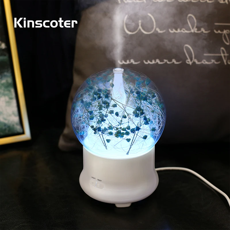 

KINSCOTER Hydrangea Aroma Diffuser Aromatherapy Essential Oil Flower Air Humidifier Electric Atomizer as A Christmas Gift