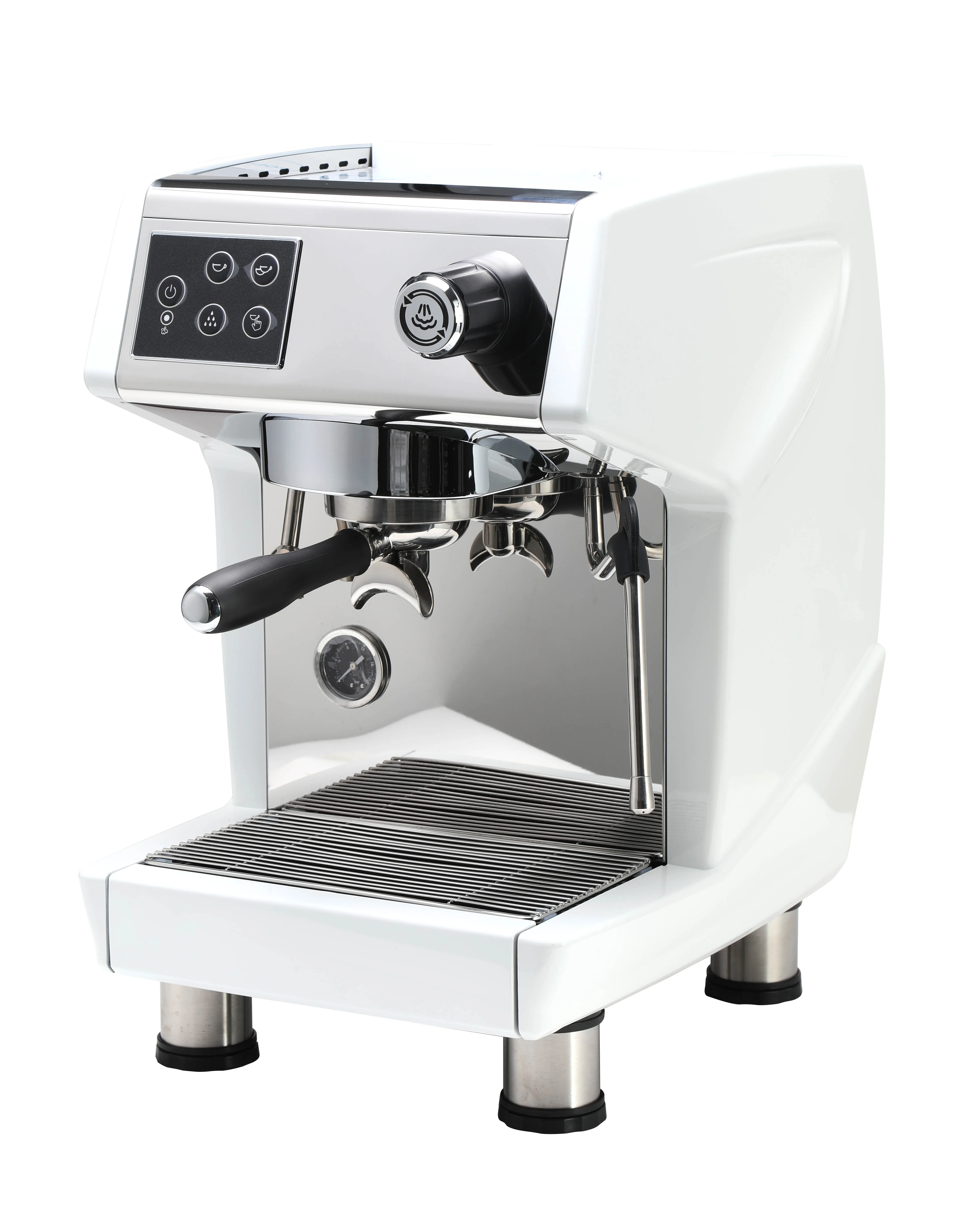 Professional 15 Bar Single Group Espresso Coffee Machine, White Color