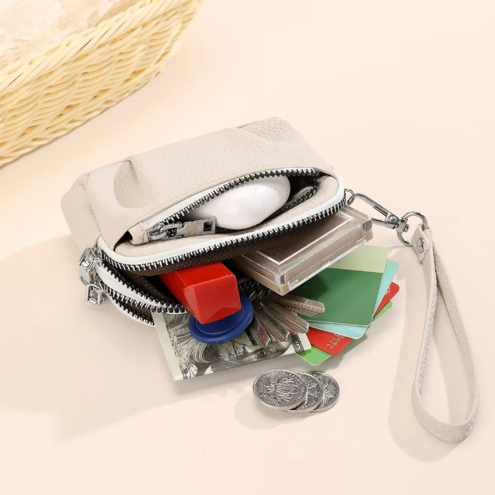 PU Leather Women's Wallet Fashion Short Coin Purse Card Holder Small Ladies Wallet Female Three Zippers Mini Clutch Purses
