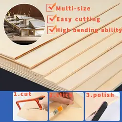 5pcs 15x15cm 20x20cm 22x22cm Aviation Model Board Basswood Plywood DIY Crafts Supplies Wooden Constructor Model Making Material