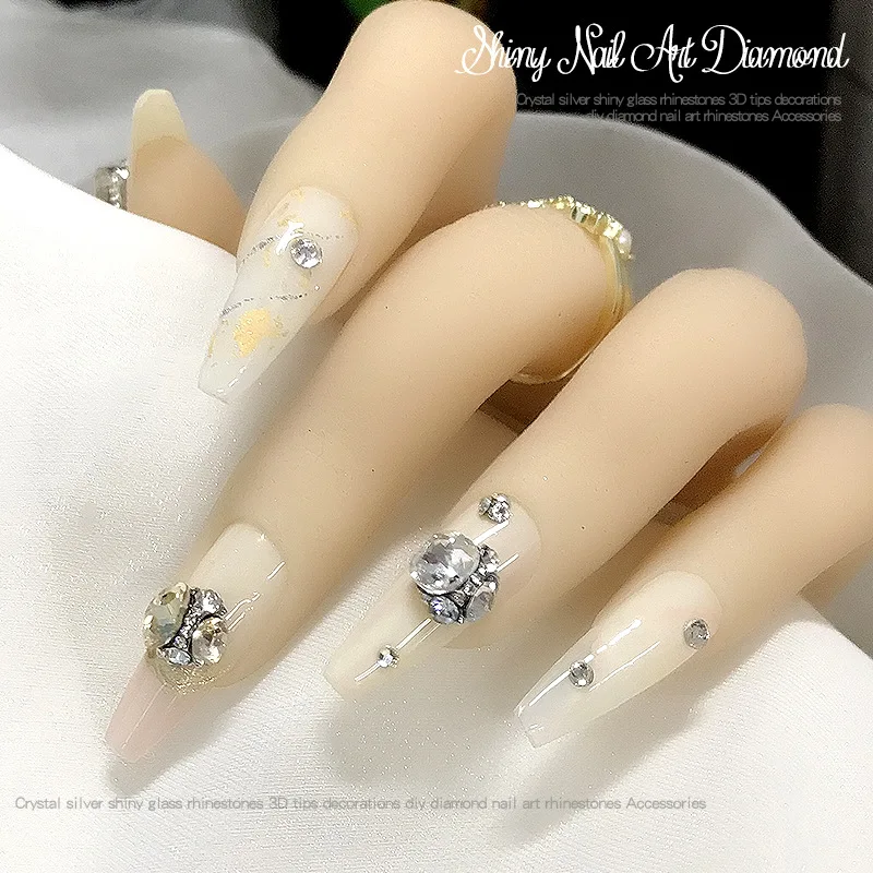 5 pezzi lucido traslucido colorato grasso quadrato Pile diamanti cristallo Nail Art strass decorazioni gioiello Manicure S M Charms