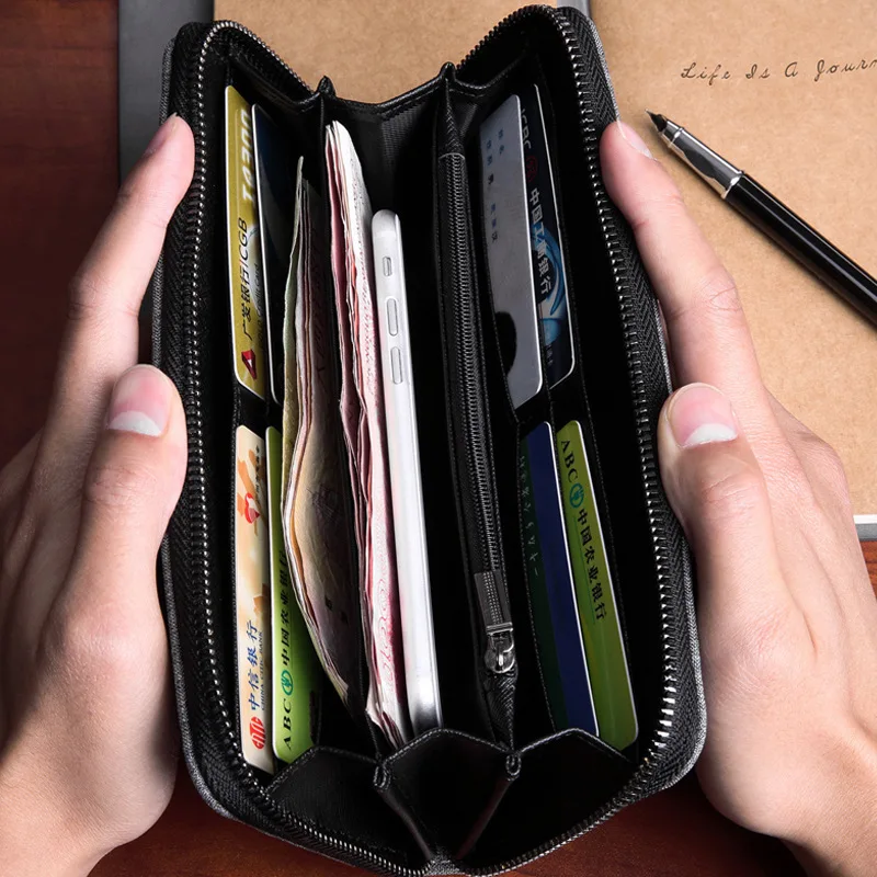 

New wallet men's long style, Oxford cloth hand holding youth simple fashion student wallet