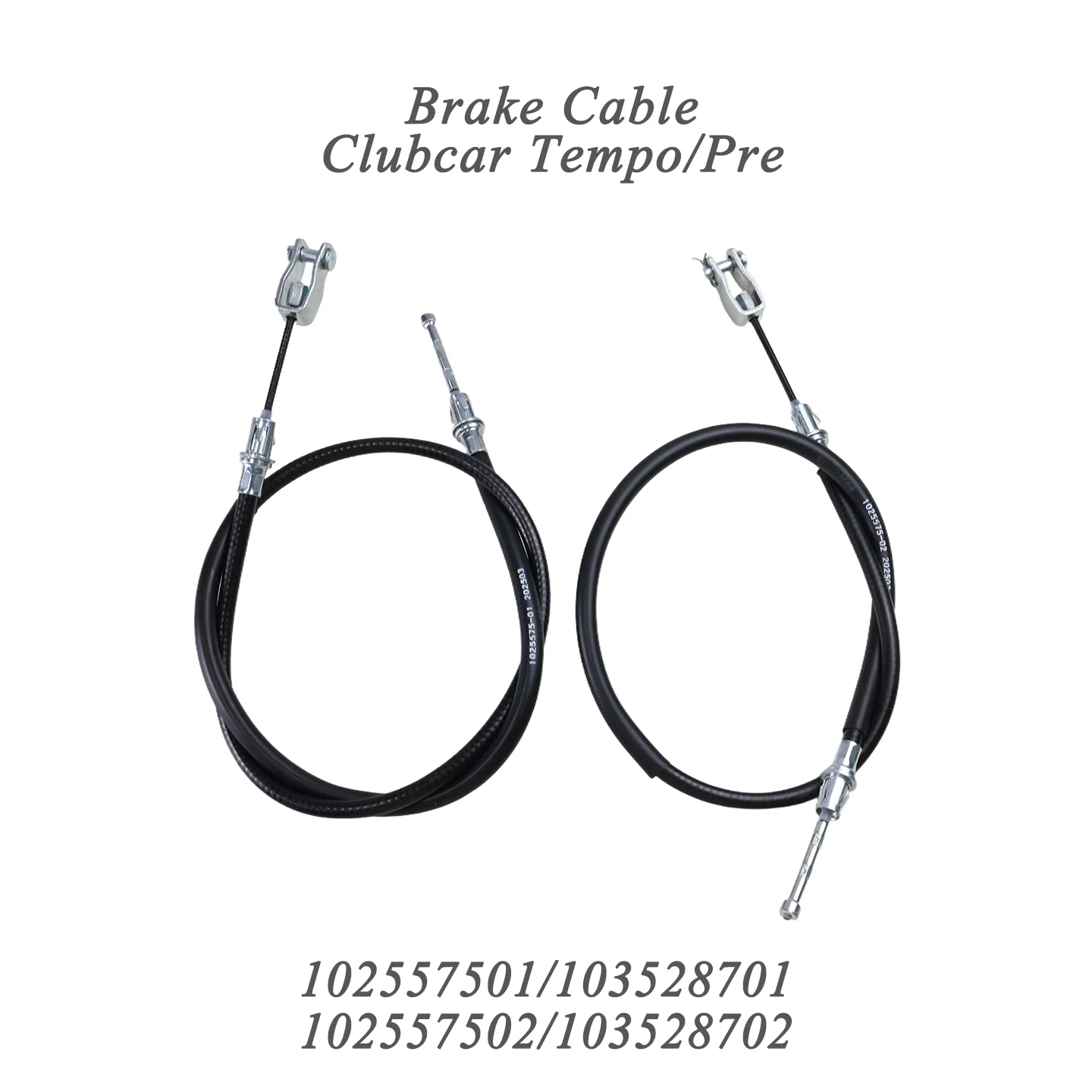 102557502 golf carts Clubcar Precedent Tempo Golf Cart Brake Cable Kit Stainless Steel Core 2004-Up 2018-Up 102557501 102557502