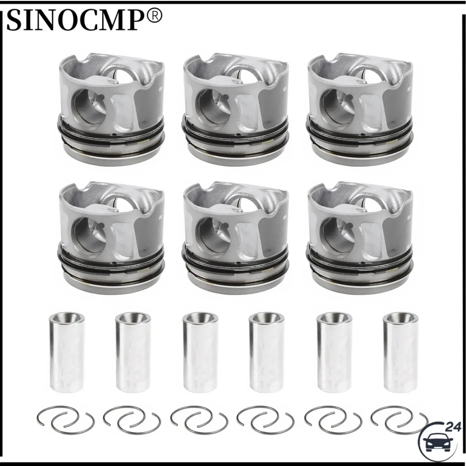 

6pcs TDV6 SDV6 306DT Pistons & Rings Kit Set For LAND ROVER RANGE ROVER JAGUAR 3.0 DISCOVERY Engines Components Pistons Parts