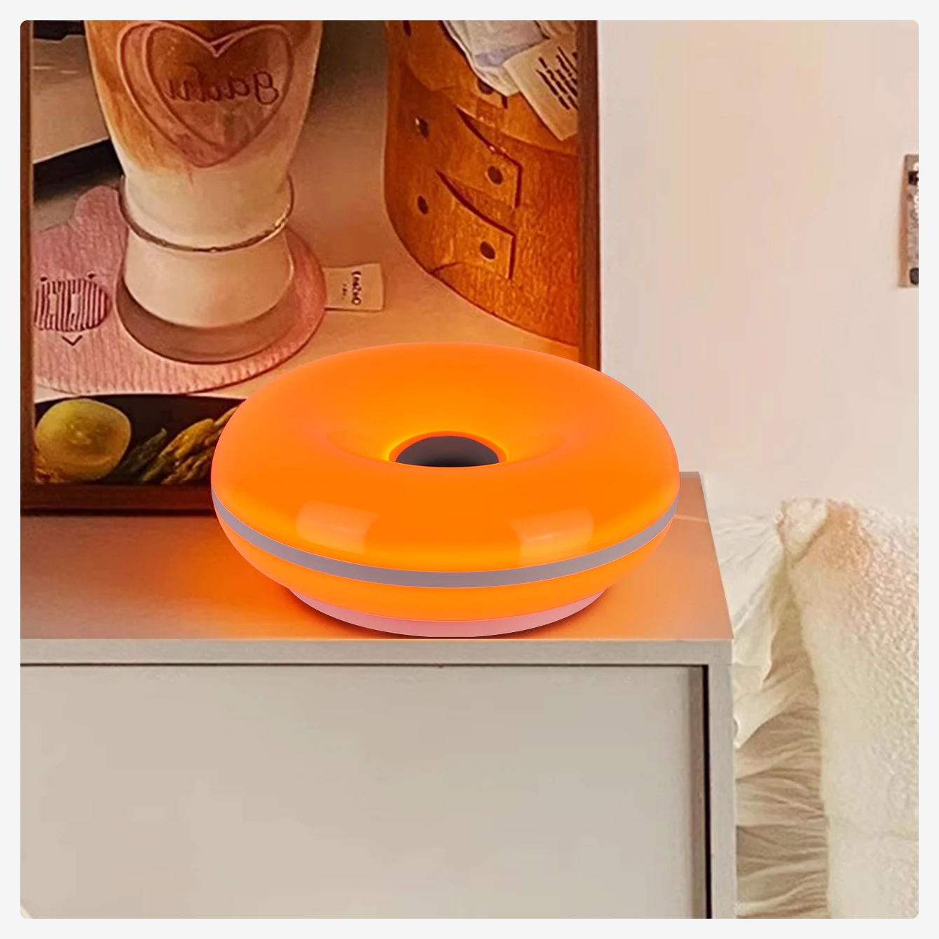 Donut-Tischlampe Schlafzimmer Nachttischlampe Wohnzimmer Esszimmer Wandmontierte Dekorative Ambientebeleuchtung (Nicht aus Glas) – Detail 6