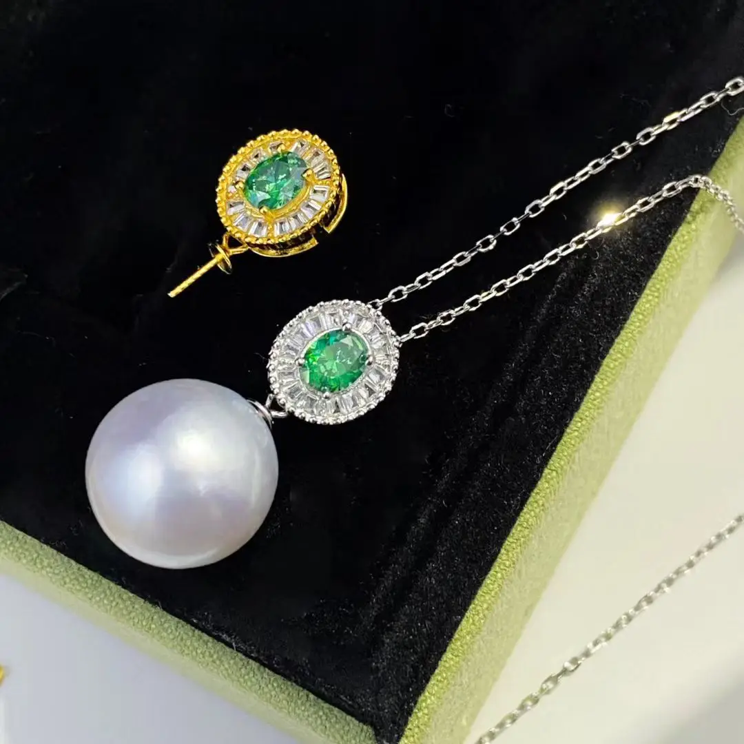 

Оптовая продажа, подвеска из стерлингового серебра S925, базовые крепления, фурнитура, детали, аксессуары для жемчуга 12-13 мм, 5 шт./лот