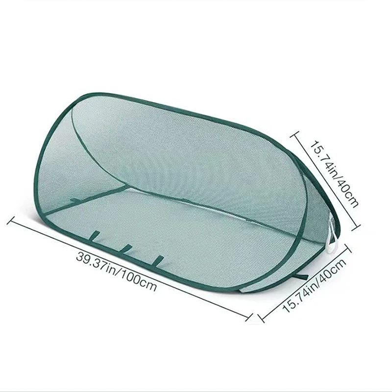 1pc Plant Protection Netting Folding Plant Cage Pop Up Breathable Plant Shade Cover Outdoor Insect-proof Anti-frost Mesh TMZ